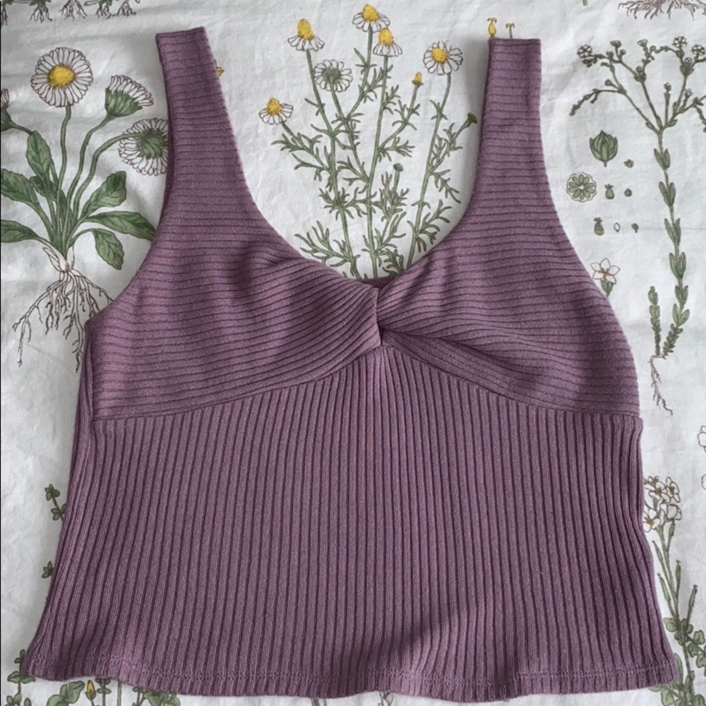 AE purple ribbed top